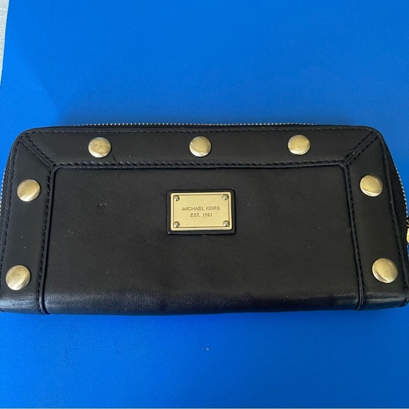 Michael Kors Black Wallet with Gold Accents - Picture 1 of 12